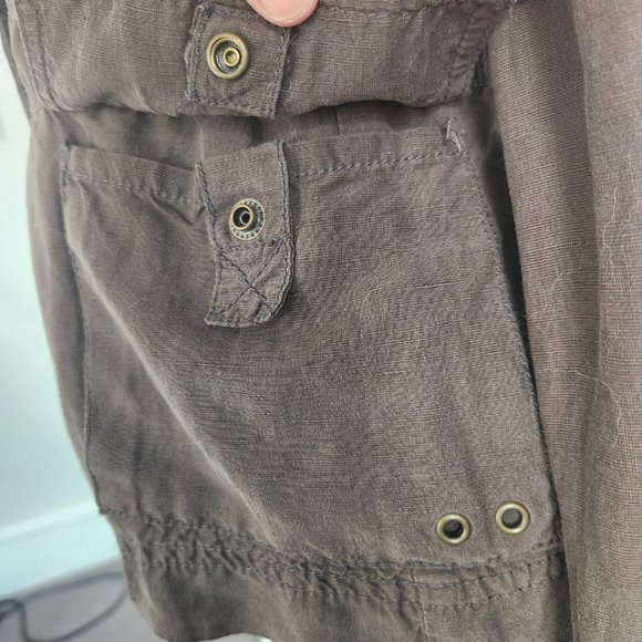 J. Crew Linen/Cotton Blend Utility Jacket, Size S/M - Picture 10 of 12